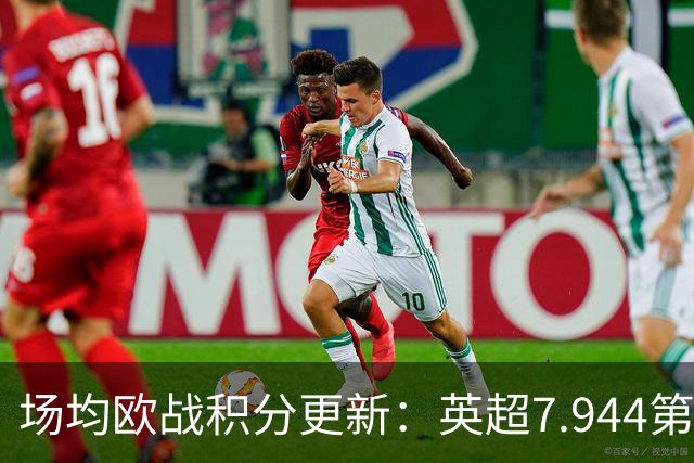 场均欧战积分更新：英超7.944第1，德甲7.285，西甲7.25